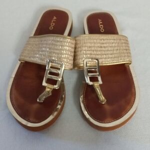 ALDO sandals in gold tone